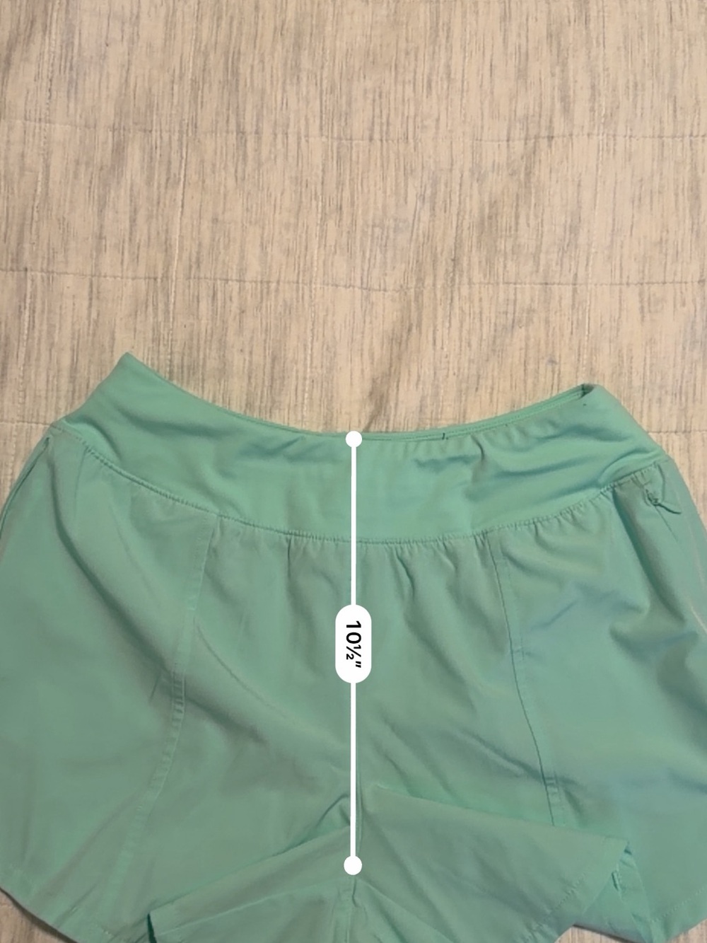 Tek Gear Women’s Medium Mint Green Athletic Running Shorts Zip Pockets - Picture 7 of 9